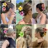 4PCS Fashion Women Flower Hair Clips Vacation Bohemia Egg Flower Hair Clips Barrettes Girls Large Hairpins Hair Accessories