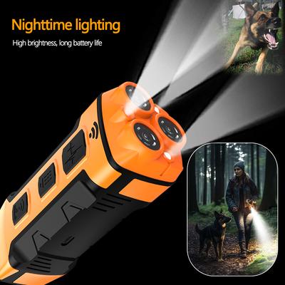 2025 3-in-1 Haustier Hund Ultraschall-Abwehrer Anti-Hundegebell-Abschreckgerät mit LED-Taschenlampe Hundetrainingsgerät Wiederaufladbar