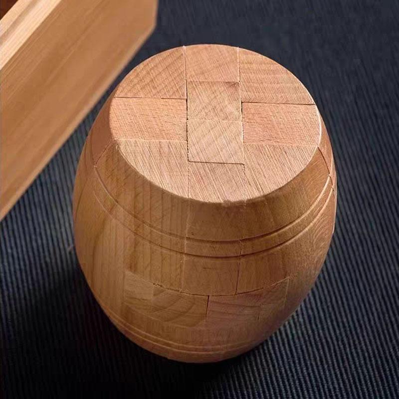 Rompecabezas Luban Lock Wooden Barrel Puzzle Iq Logic Training Brain Teaser Toys For Kids Adults Educational Gifts