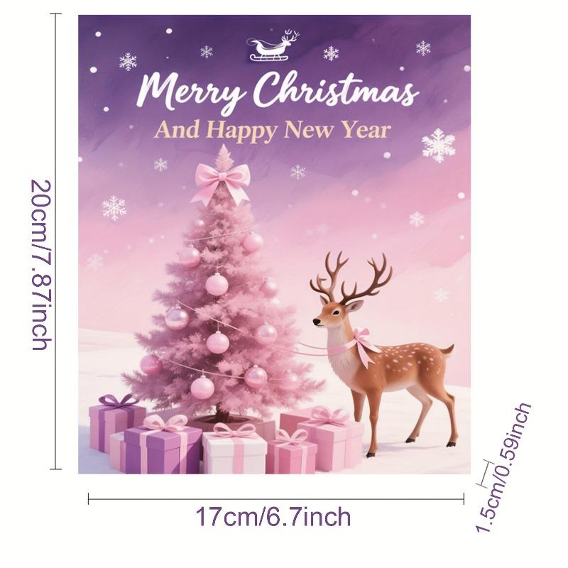 

2026 Christmas Countdown Calendar Gift Box 24-Day Surprise Sparkling Kids Bracelet Jewelry DIY Set Christmas Gifts for Girls 17x20x1.5CM