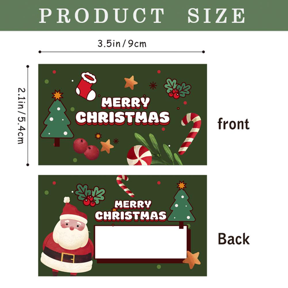 30Pcs Christmas Scratch Off Cards Santa Claus Tree Design Party Favors DIY Games Supplies Gift Vouchers Festive Activity Cards