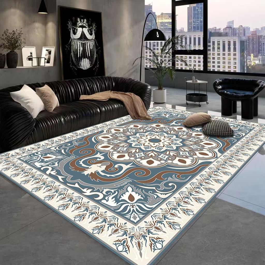 Turkey Bohemian Area Rug Persian Large Carpet for Living Room Bedroom Non-slip Floor Mat Decoration