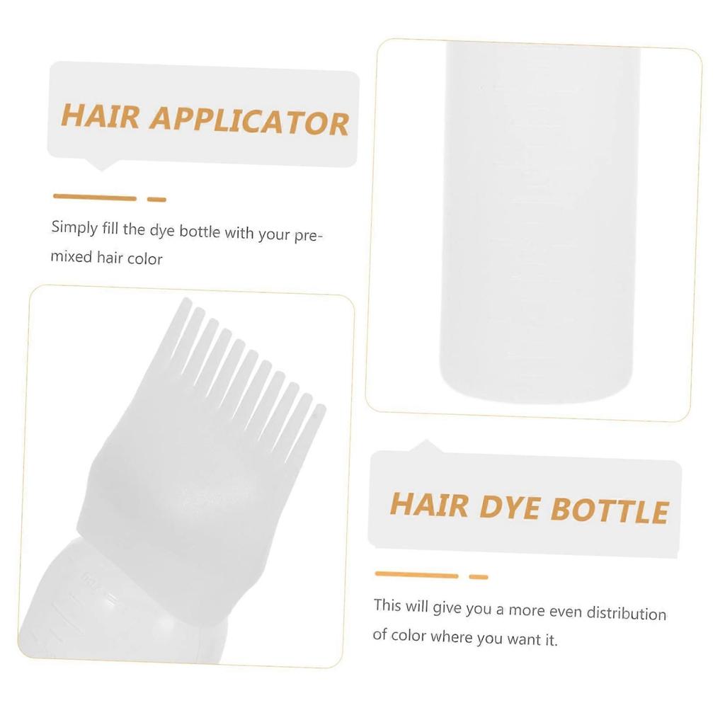 3pcs Hair Dye Applicator Bottle with Comb for Precise Root Coverage and Easy Home or Salon Coloring