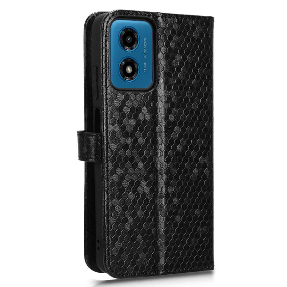 For Motorola Moto E14 4G/G04 4G/G04s 4G/G24 4G Wallet Case Dot Pattern Imprinted Leather Cover