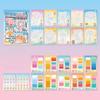 Cute Pixel Style Coloring Sticker Book Washi Paper DIY Collage Beans Stickers Gift Cartoon Scrapbook Sticker Diary Decoration