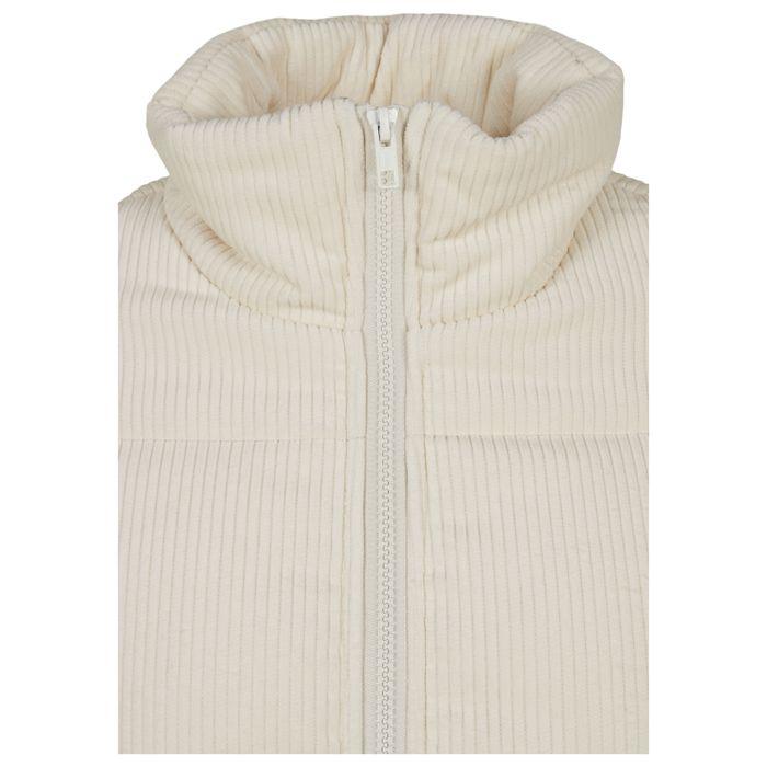 Veste Femme - Urban Classics - Puffer En Velours Côtelé - Beige - Grandes Tailles - Confortable