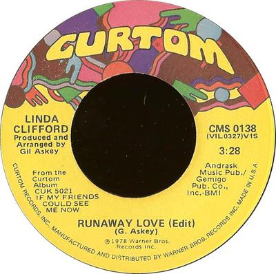 7inch Record LINDA CLIFFORD - Runaway Love (Edit) / Broadway Gyps CMS0138 Curtom 1978 US Soul/Funk Used