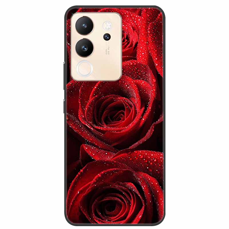 For Vivo V30 Lite Case 6.67'' Silicone Painted Soft TPU Protective Cover for Vivo V 30 Lite 5G Phone Cases V30Lite V2314 Cartoon