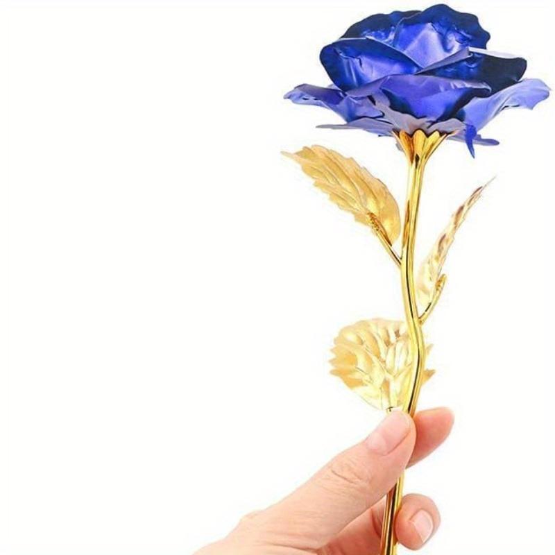 10pcs Artificial Gold Foil Rose Flower Full Blossom Presents, Romantic Gift for Her, Creative Thanksgiving Mother's Day Valentine's Day Women's Gift