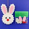 1/4 Sets DIY Easter Button Ornament Kit Handmade Easter Bunny Egg Carrot Hanging Decoration Button Art Crafts Easter Basket Stuffers Party Favors