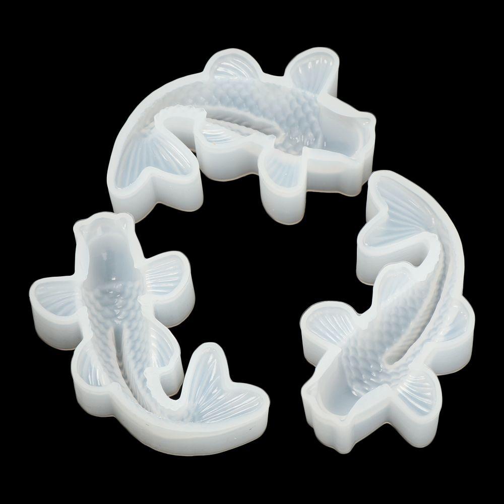 Cake Baking Craf DIY Silicone Mould Resin Casting Tool Jewelry Making Koi Fish Epoxy Mold