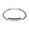 Brand Logo Hangtag Personalized Design Bracelet Men's Silver/black EGS2540040