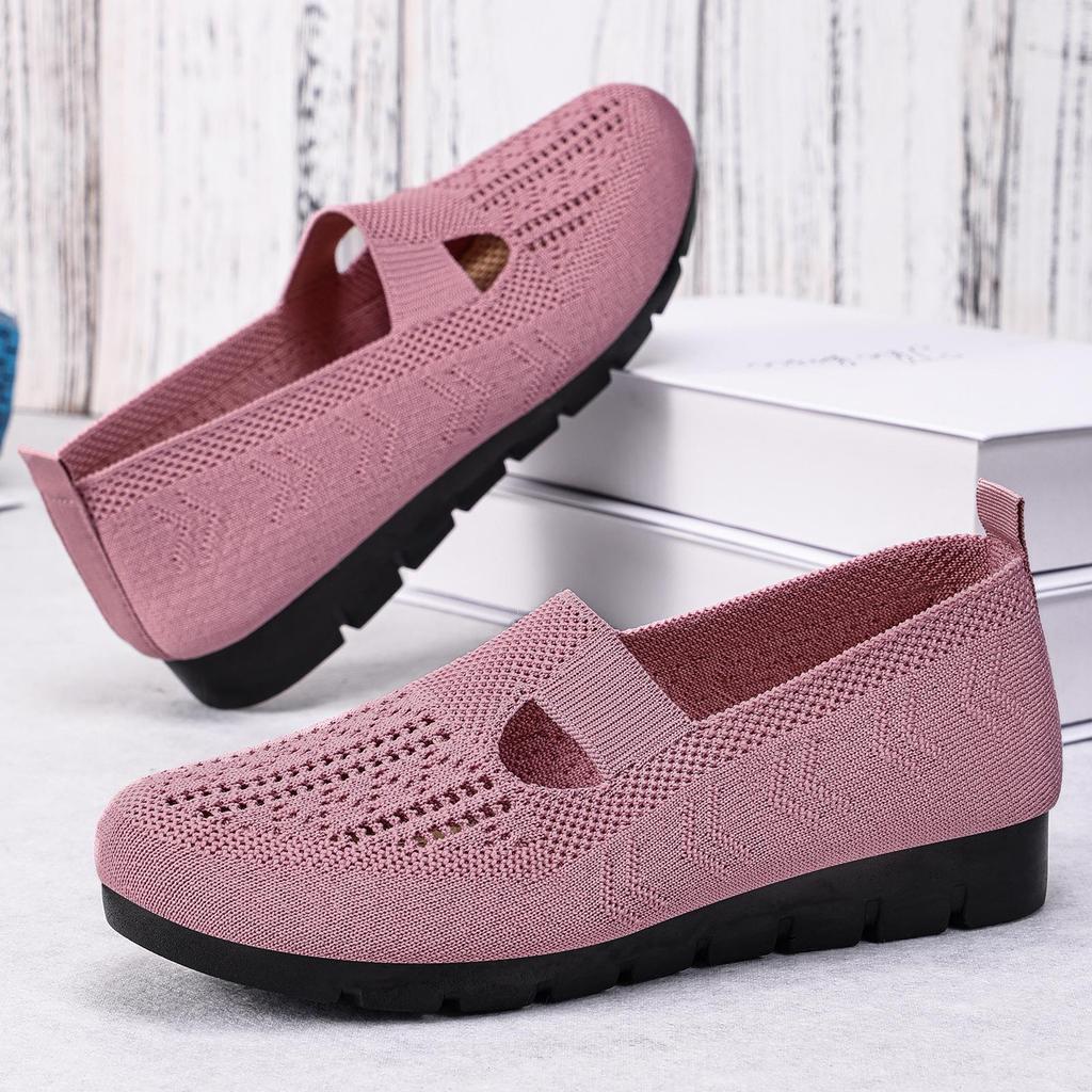 Women's Spring Breathable Slip-On Casual Shoes - Comfortable Soft Sole, Plus Size Available