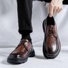 Leather Shoes Men's High-end British Formal Wear Business and Leisure Korean Version Low-top Soft-faced Lazy One-pedal 91833-K