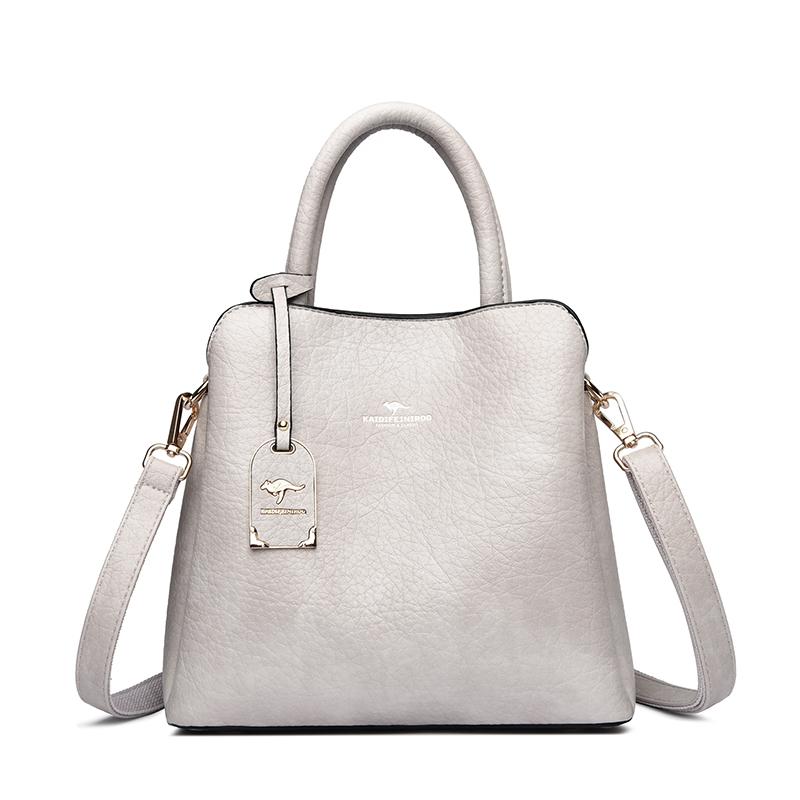 Luxury Designer Women's 3 Layer Tote Sac Large Capacity Commuting Shoulder Crossbody Bags Top Quality Soft Leather Handbags 2026