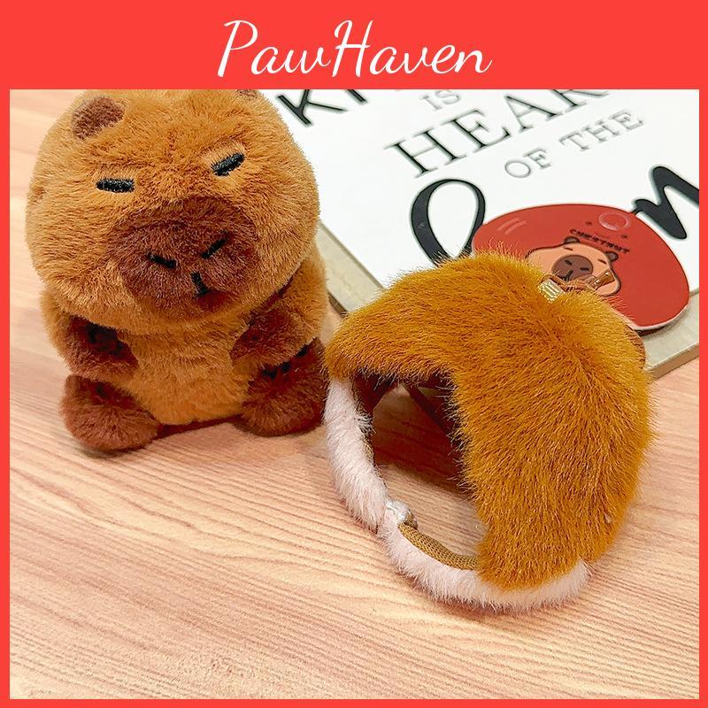 Adorable Capybara Chestnut Plush Keychain Pendant Cute Cartoon Style Accessory