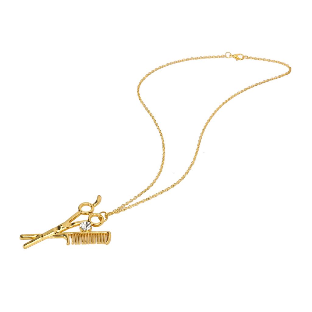 Sax Kam Hänge Halsband Legering Sax Kam Prydnader Utsökt Hår Stylist Hänge