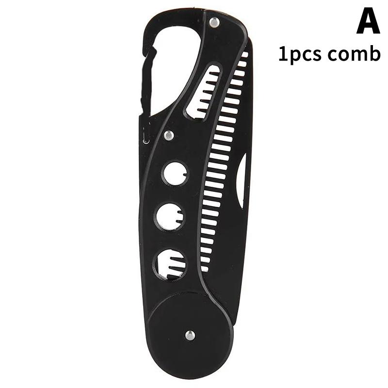 Stainless Steel Folding Comb Men Beard Styling Combs Anti Static Portable Mustache Comb Multifunctional Hairdressing Tools