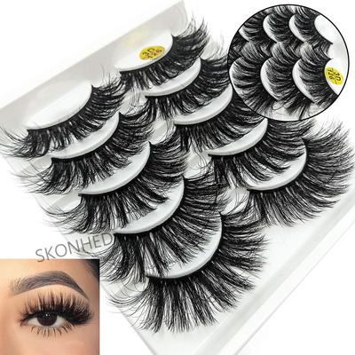 5 Pairs Woman Natural  Fluffy Eye Lash Extension 3D Faux Mink Hair Crisscross False Eyelashes