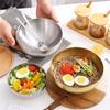Fruit Salad Bowls Golden Stainless Steel Large Capacity Korean Style Food Container Soup Rice Noodle Kitchen Tableware for Home