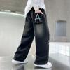 Boys' 2025 Autumn Jeans: Fashionable Wide-Leg Pants for Middle and Big Kids