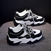 Contrast Color High on Platform Woman Footwear Lace Up Spring Autumn Shoes for Women Aesthetic Cotton Designer Luxury Light Sale