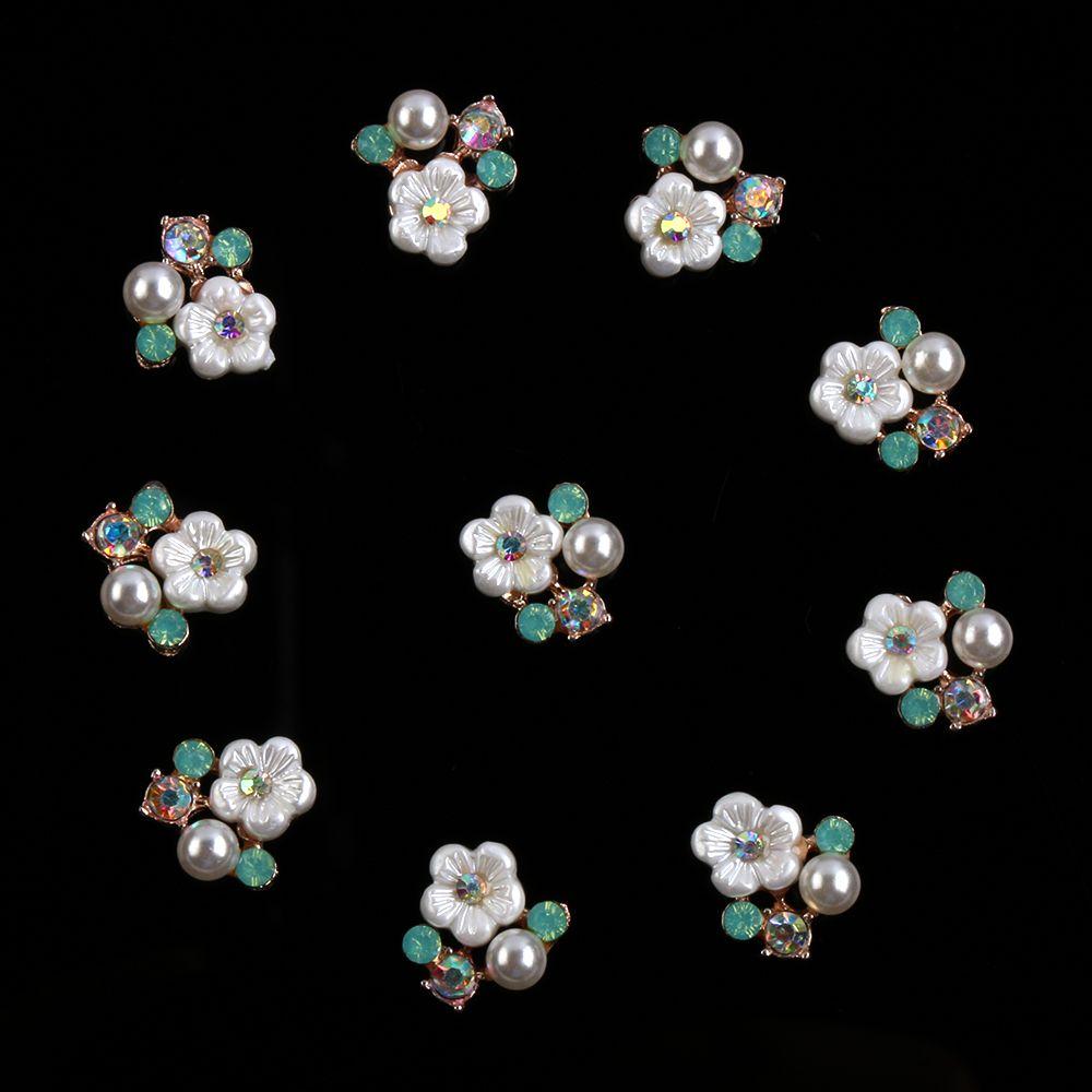 Craft Hairpin Accessories Flatback Apparel Sewing Rhinestone Button Flower Buckle Pearl Buttons