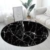Marble Pattern Round Carpet Large Size Area Rugs for Living Room Bedroom Bathroom Soft Children Crawling Play Mat Home Decor