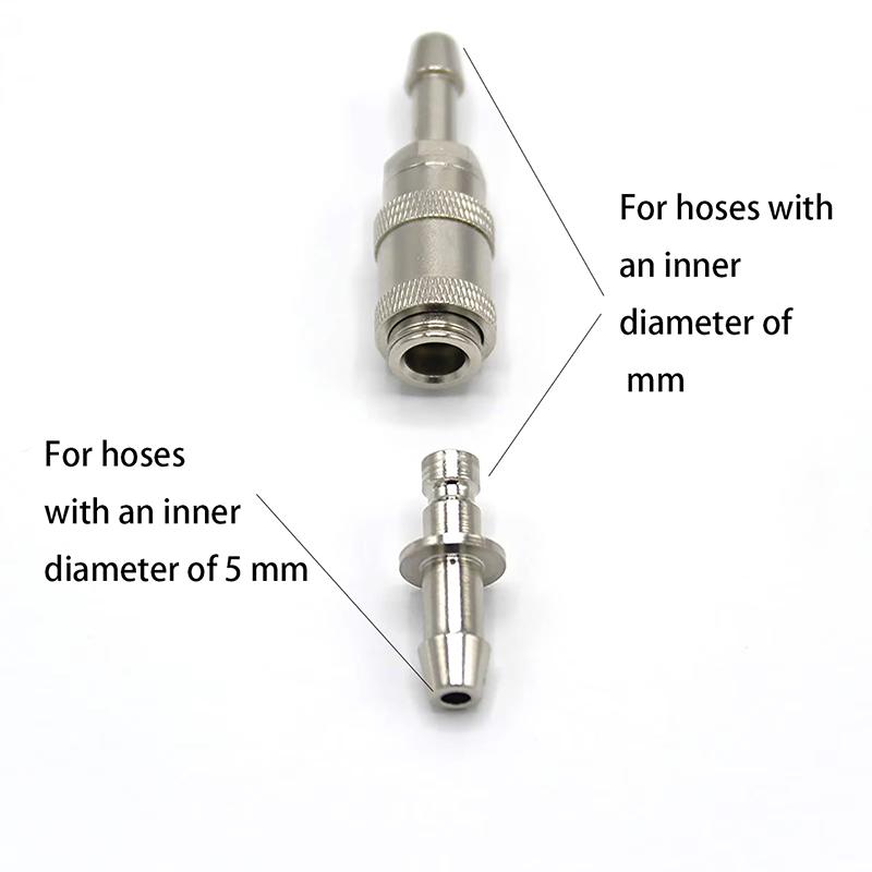 Metal Air Hose Connector Nibp Adapter Blood Pressure Meter Bp Cuff Joint Link Male Female Quick Connection Bayonet Airway Joints