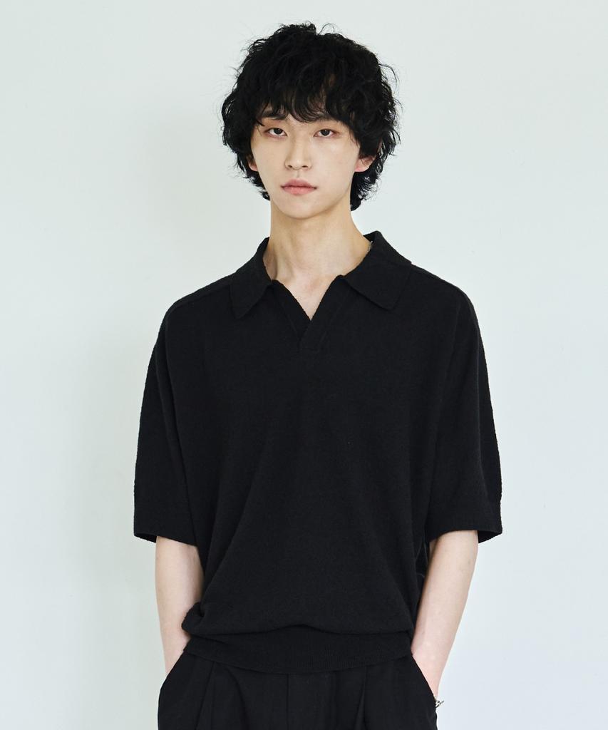 MINAV Cooling Boucle Open Collar Knit [3 Colors]