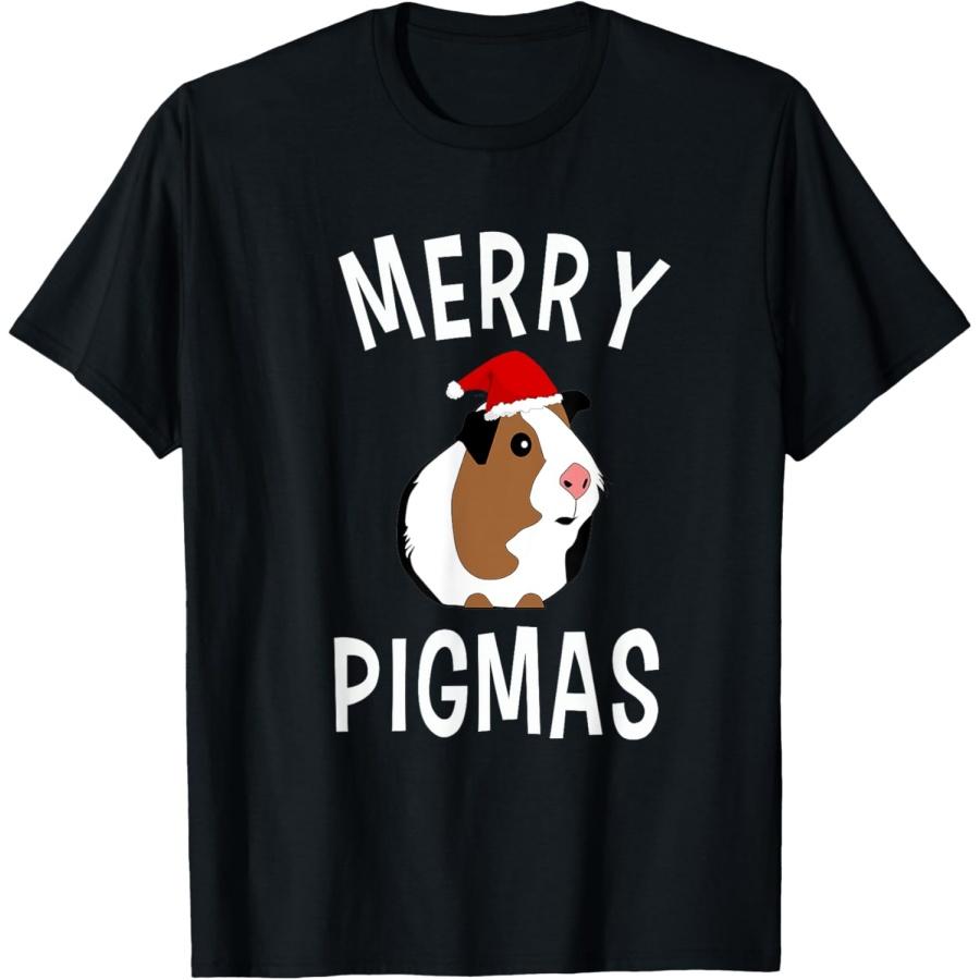 Merry Pigmas - Funny Guinea Pig Shirt for Christmas Gift T-Shirt XXXXXL чёрный