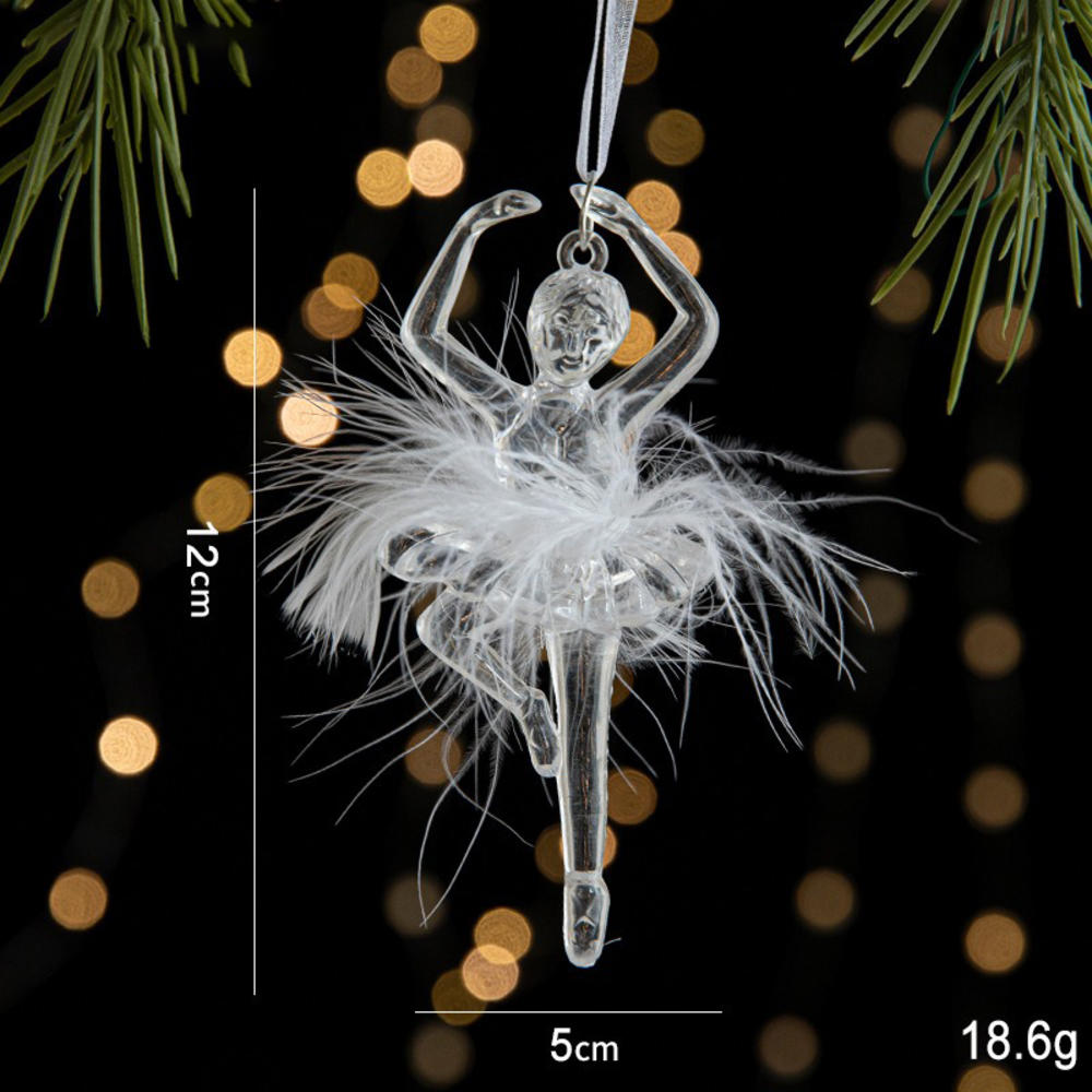 Christmas Decoration 2025 Unicorn Elk Transparent Acrylic Pendant For Xmas Tree New Year Party Home Window Fireplace Decors