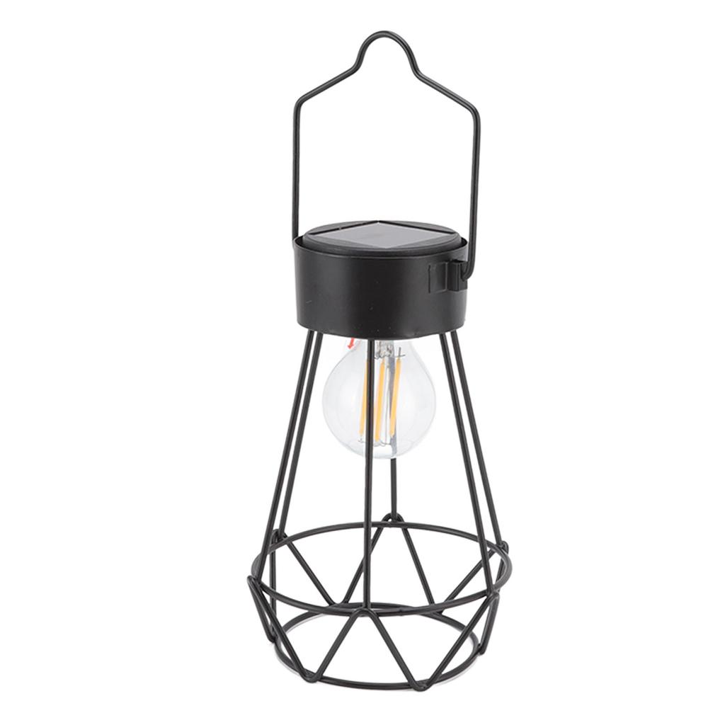 Handheld Solar Lanterns LED Vintage Lampshade Hanging Design Portable Camping Lantern for Kitchen