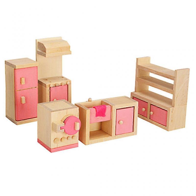 1:12 Scale Miniature Wooden Furniture Set for Dollhouse, Kids Play Toys, Doll House Accessories, Children's Toy Gift