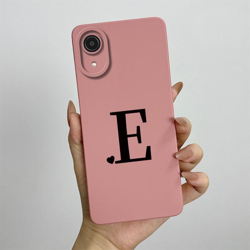 For Samsung A03 Core Case Galaxy A03 Core Cover SM-A032F SM-A032F SM-A032 Luxury Letters Square Phone Case Shockproof Back Cover
