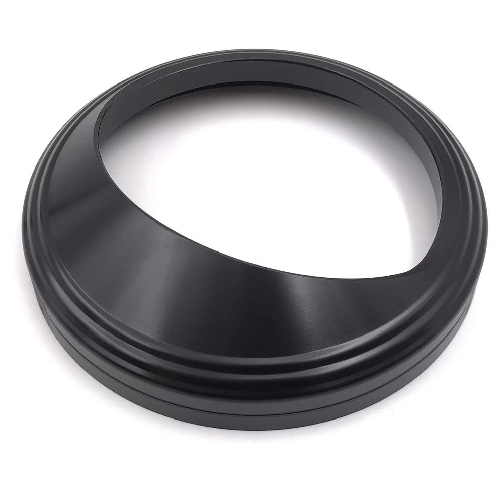 Chrome 5" Aluminum Speedometer Gauge Bezel Visor Trim Ring Cover For Harley Electra Glide Dyna Fat Boy Softail Road King