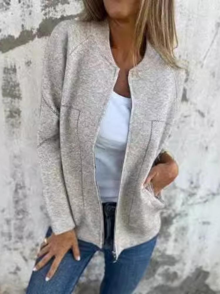 Women s Light Grey Zip-Up Hooded Sweatshirt Jacket with Multiple Color Options S 2379₽