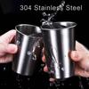 Stainless Steel Beer Wine Cup Portable Silver Beer Tumbler Cocktail Juice Milk Cup Metal Drinking Mug For Bar Outdoor Drinkware