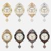 European-style Living Room Decoration Mute Large Wall Clock Wall Sticker Home Decor Bedroom Flower Carving Retro Swing CloI9K3F4