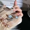 Ocean Ice-Clear Flower Open Ring - Women's Cool & Sweet Temperament, Stackable for Index Finger