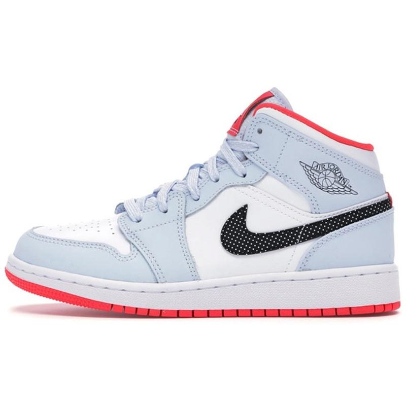 (GS) Air Jordan 1 Mid  Half Blue  Kids  555112-400 EU 35.5