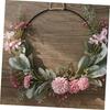 Zerodeko Door Wreath Garland Hoop Indoor Plants Artificial Garland Anthurium The Flowers Iron Metal Hoop Wreath Front Door Hoop Wreath
