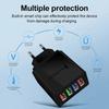 4 USB EU US Plug Charger Quick Charge 3.0 for Phone Adapter for iPhone 14 Pro Max Tablet Portable Wall Mobile Charger