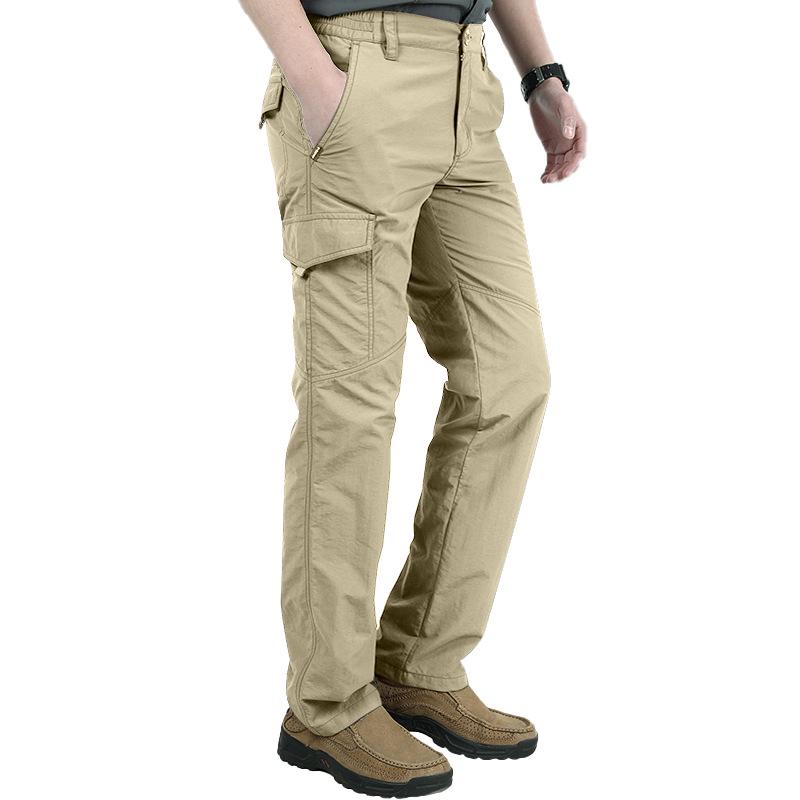 Herren Schnelltrocknende Mehrfach-Taschen Sporthose - Übergröße, Lässiger Langer Stil für Draußen.
