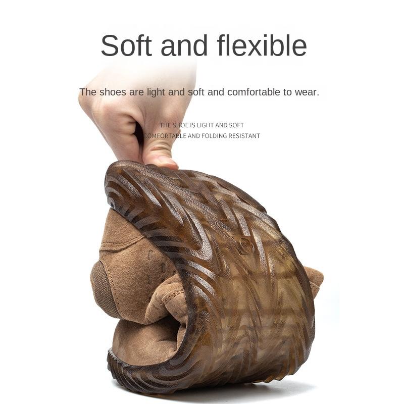 Labor Insurance Shoes Men's Steel Baotou Anti-smashing and Anti-piercing Lightweight Insulating Work Safety Shoes