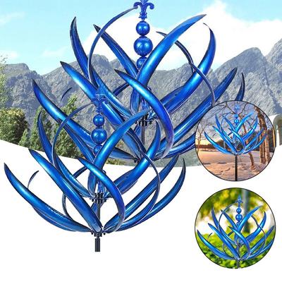 Terasă în aer liber Metal Fier Rotativ Giroscop Moara de vânt Harlow Wind Spinner Moara de vânt de fier