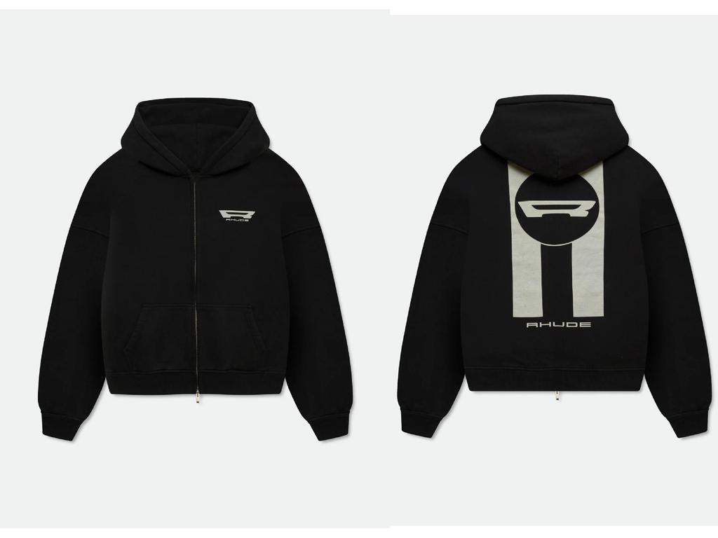 25SS RHUDE Geometric Hooded Sweatshirt - Men's Trendy European & American Style Jacket