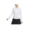 Nike Dri-Fit UV Victory Sun Protection Solid Logo Print Crew Neck Short Sleeve T-Shirt Women T-Shirts White DH2069-100