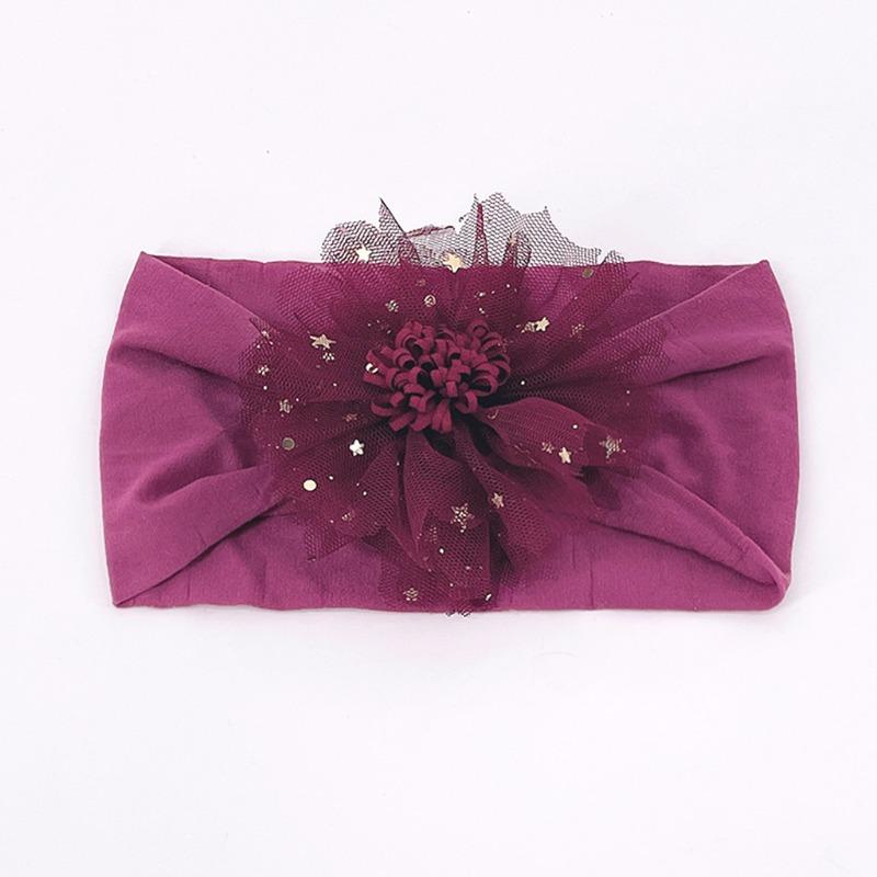 New mesh star flower headband, baby nylon headscarf headgear Babyhead