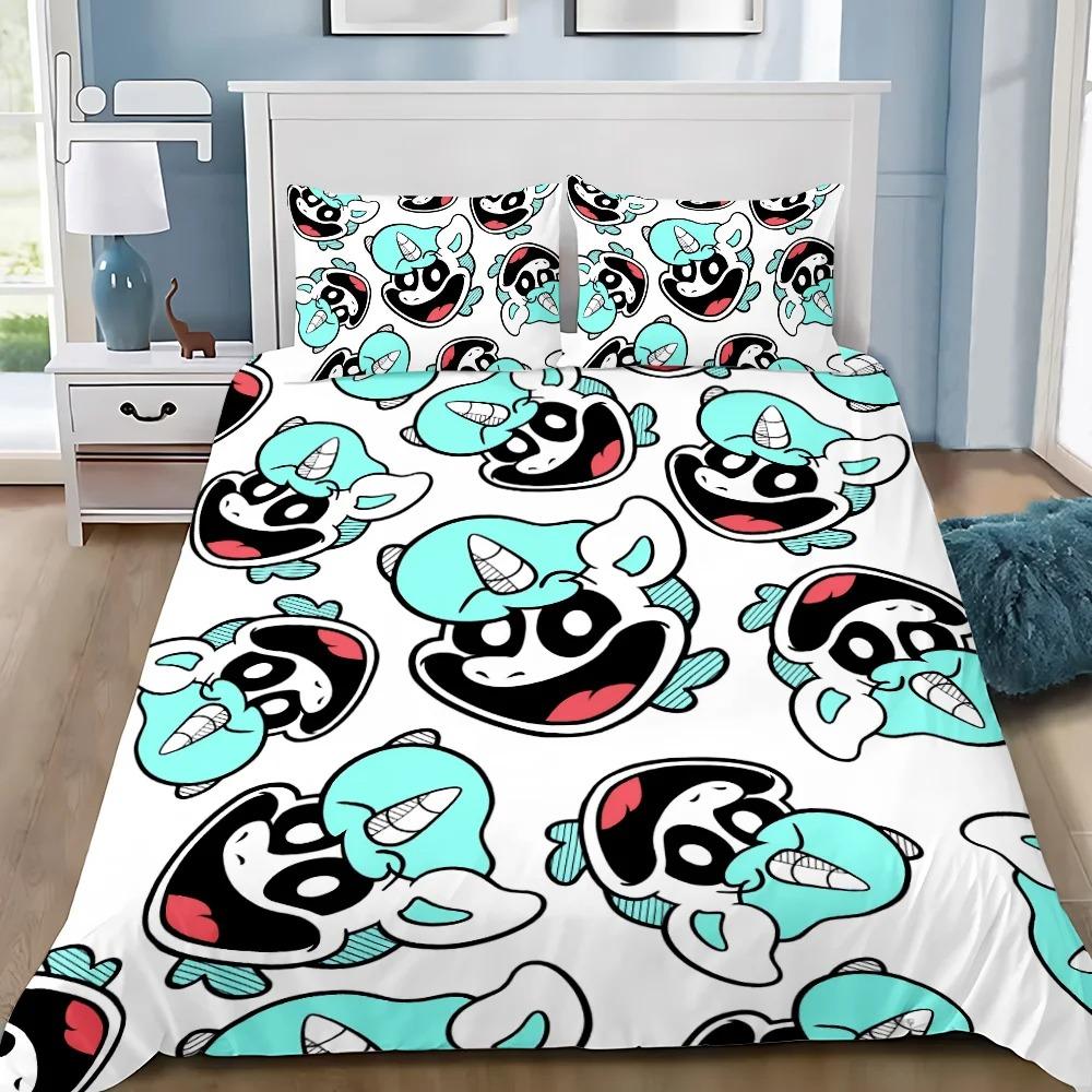 Duvet Cover Cartoon Smiling Critters Pillowcase Bedding Set Adult Boys Girl Bedroom Decoration Children Gift Single Double Size